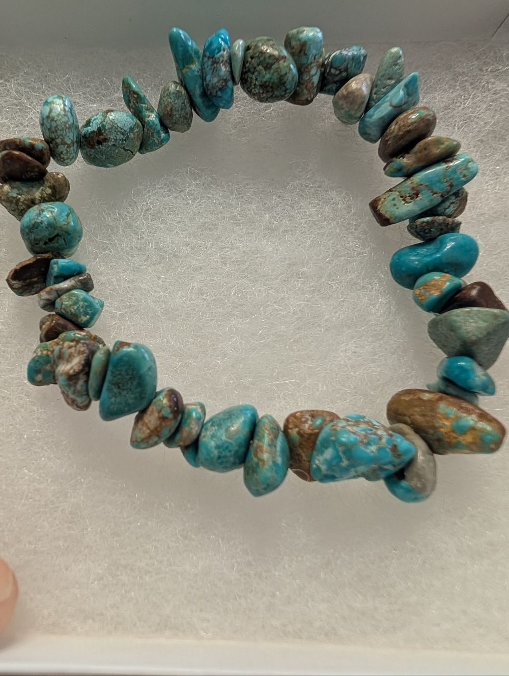 Genuine Number 8 Mine Turquoise Beaded Bracelet • Strung in New Mexico